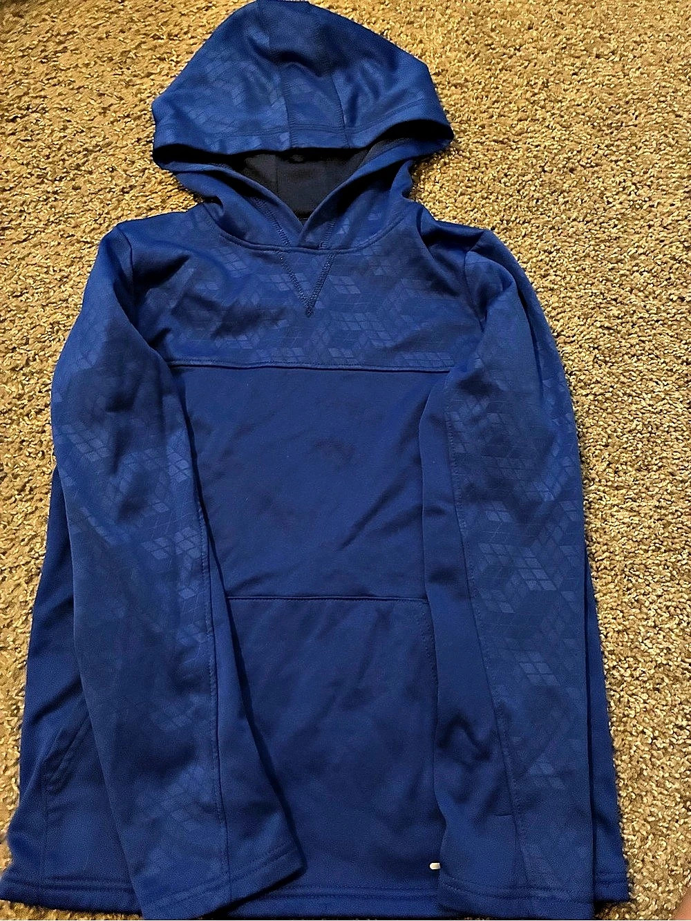 abco Boys Blue Hooded Jacket Size 10-12 Like New